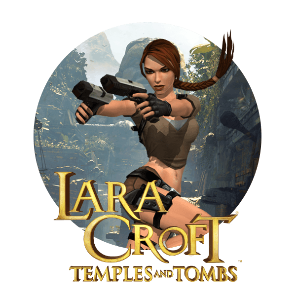Lara Croft Temples and Tombs rund logga