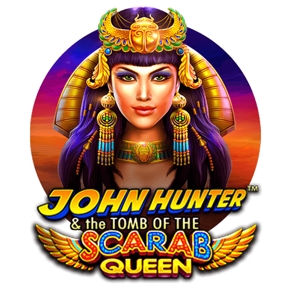 John Hunter & the tomb of the Scarab Queen rund logga