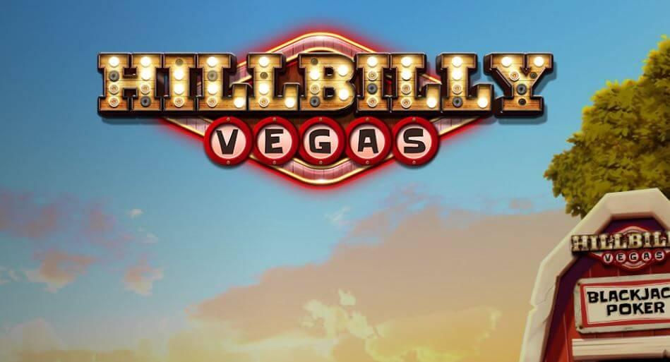 Lada med poker, skylt Hillbilly Vegas - spelautomat