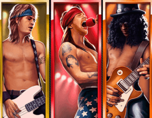 axl rose med mik o gitarr Guns n roses slot