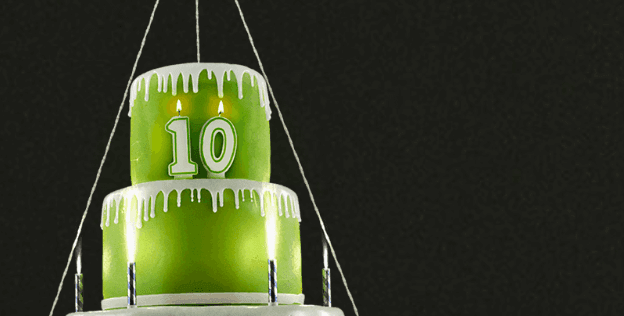 ComeOn 10 år bonus grön tårta
