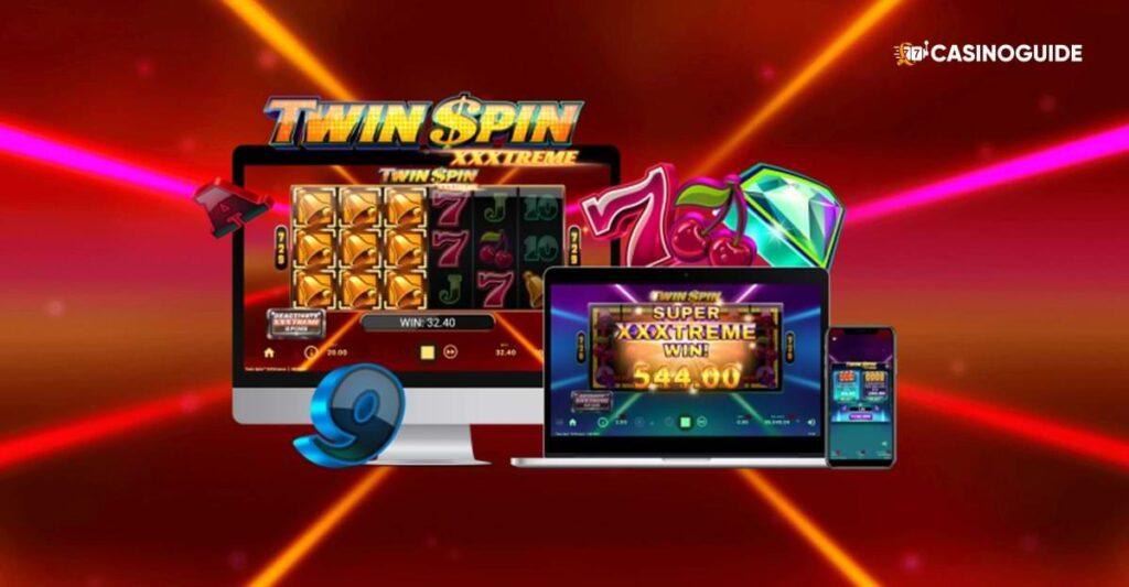 stralkastarljus, spel dator, platta mobil - Twin Spin XXXtreme - nytt fran Netent Casinoguide.se