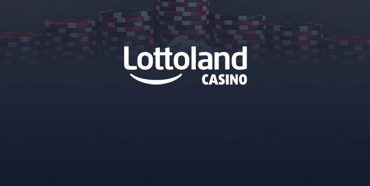 mork banner med pokerchips i toppen - text Lottoland Casino