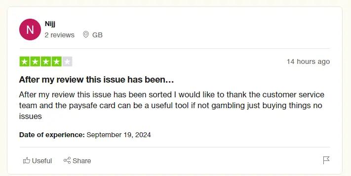 trustpilot omdome paysafe casino