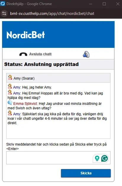 Nordicbet recension test chatt