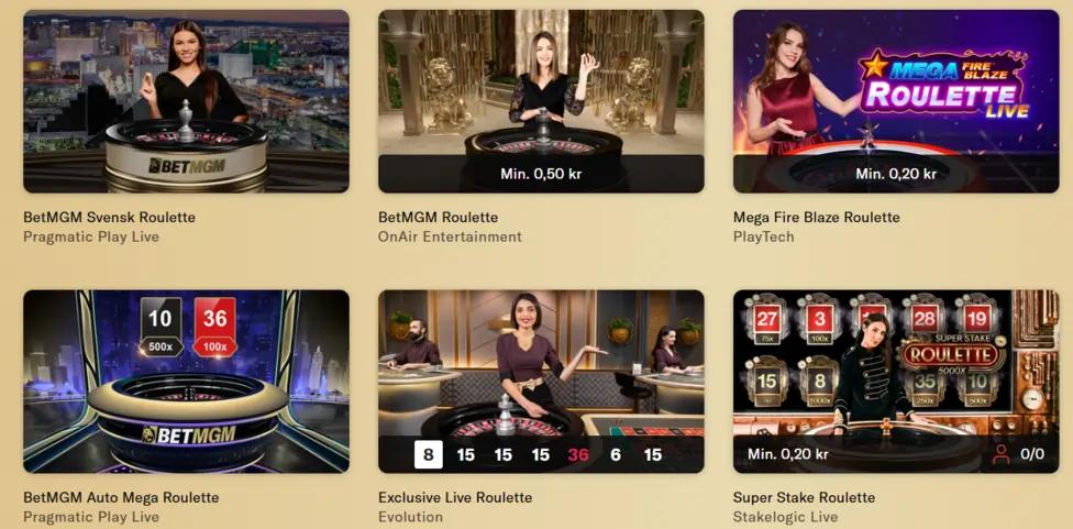 BetMGM live casino recension