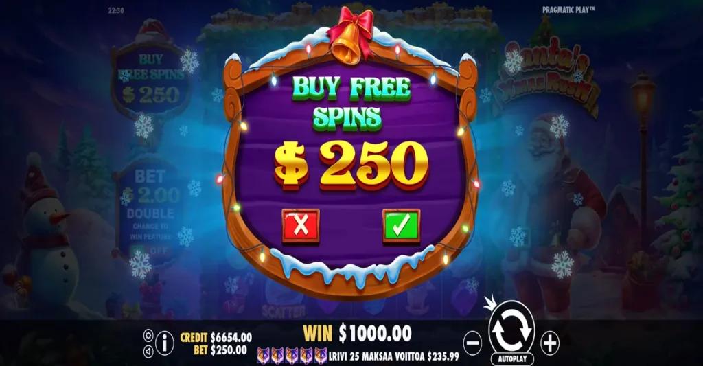 santas xmas rush slot bonuskop