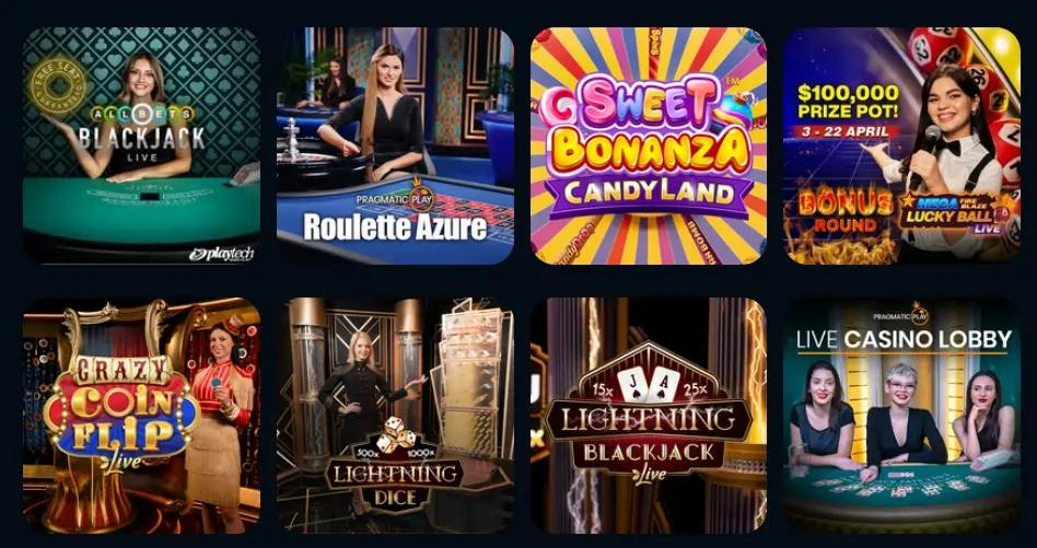 live dealer spelbord Luna Live Casino